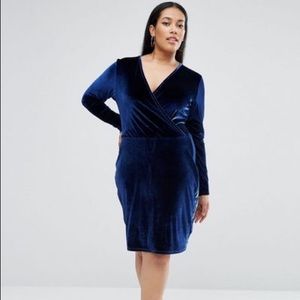 ASOS Curve Velvet Wrap Dress